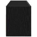 vidaXL fekete szerelt fa fali fürdőszobaszekrény 100x25x30 cm