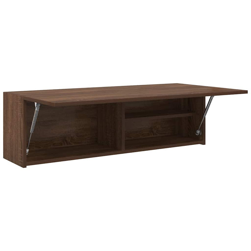 vidaXL barna tölgyszínű szerelt fa fali fürdőszobaszekrény 100x25x30cm