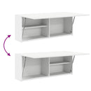 vidaXL fehér szerelt fa fali fürdőszobaszekrény 100x25x40 cm