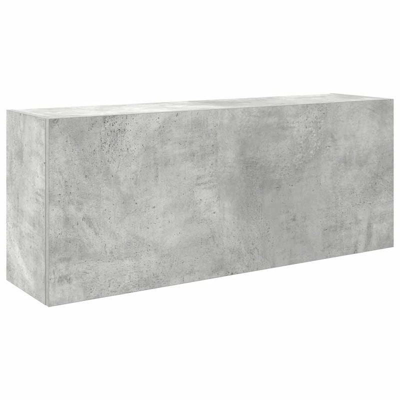 vidaXL betonszürke szerelt fa fali fürdőszobaszekrény 100 x 25 x 40 cm