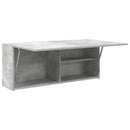 vidaXL betonszürke szerelt fa fali fürdőszobaszekrény 100 x 25 x 40 cm
