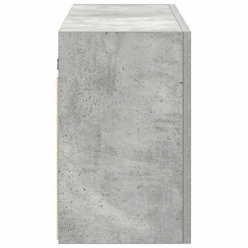 vidaXL betonszürke szerelt fa fali fürdőszobaszekrény 100 x 25 x 40 cm