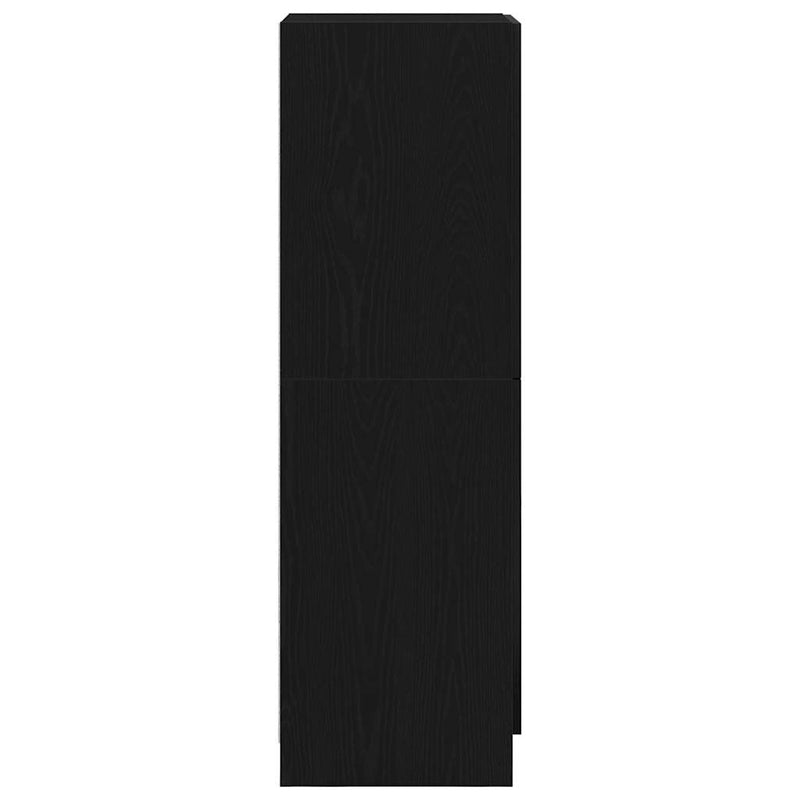 vidaXL fekete szerelt fa konyhaszekrény 38 x 41,5 x 131,5 cm