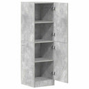 vidaXL betonszürke szerelt fa konyhaszekrény 38 x 41,5 x 131,5 cm