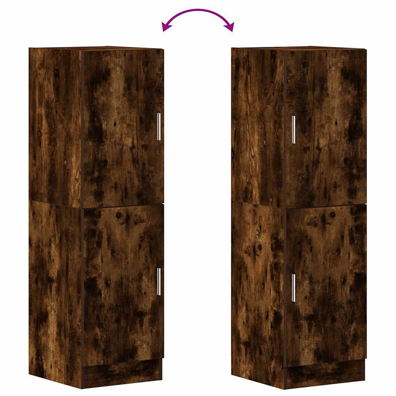 vidaXL füstös tölgy színű szerelt fa konyhaszekrény 38x41,5x131,5 cm