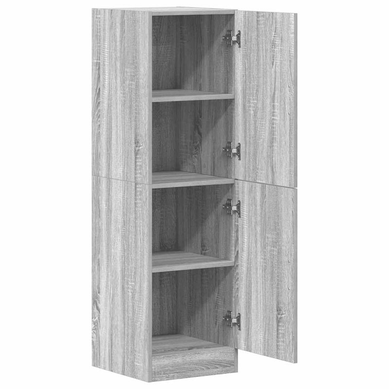 vidaXL szürke sonoma színű szerelt fa konyhaszekrény 38x41,5x131,5 cm