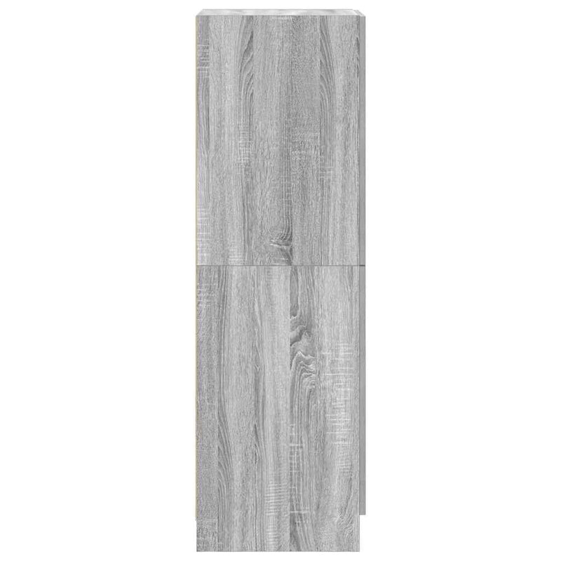 vidaXL szürke sonoma színű szerelt fa konyhaszekrény 38x41,5x131,5 cm