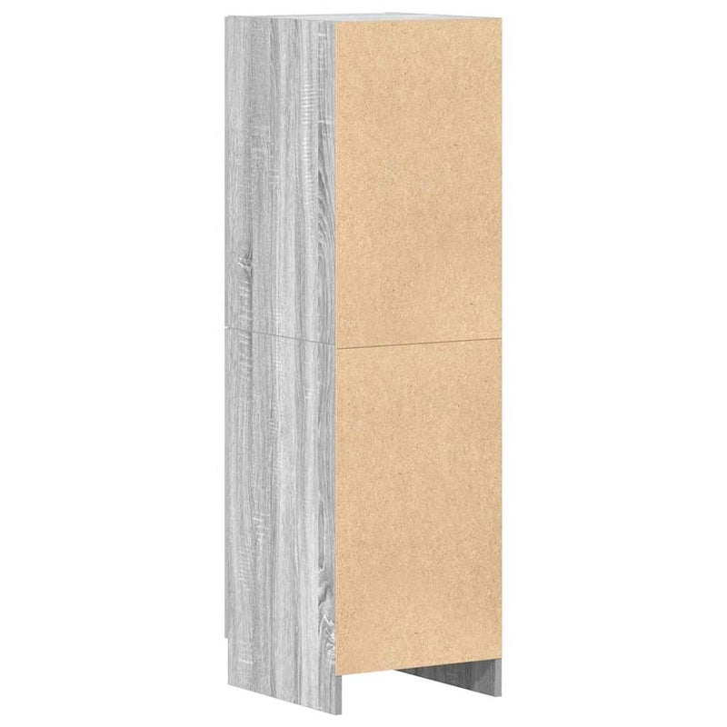 vidaXL szürke sonoma színű szerelt fa konyhaszekrény 38x41,5x131,5 cm