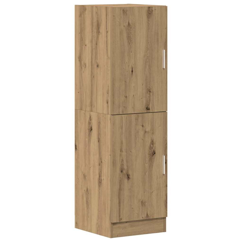 vidaXL kézműves tölgyszínű szerelt fa konyhaszekrény 38x41,5x131,5 cm