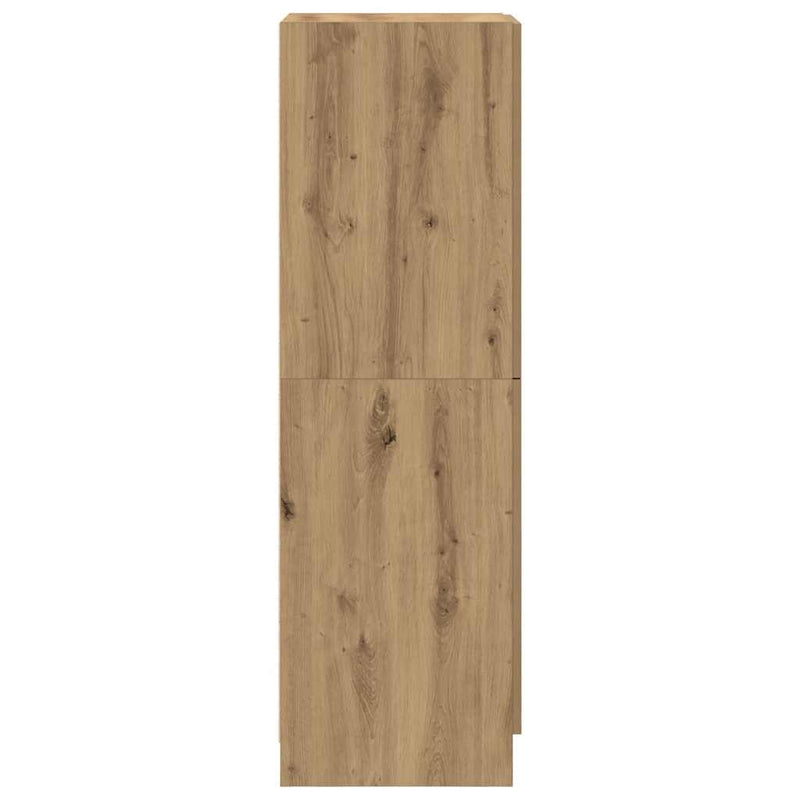 vidaXL kézműves tölgyszínű szerelt fa konyhaszekrény 38x41,5x131,5 cm