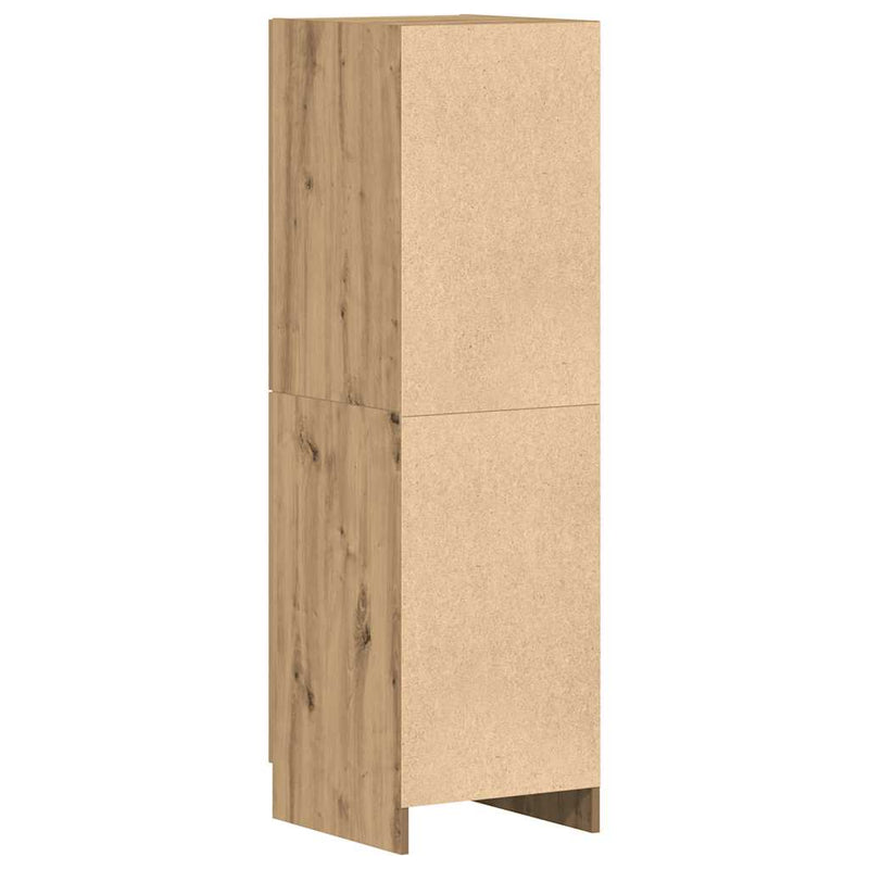 vidaXL kézműves tölgyszínű szerelt fa konyhaszekrény 38x41,5x131,5 cm