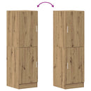 vidaXL kézműves tölgyszínű szerelt fa konyhaszekrény 38x41,5x131,5 cm