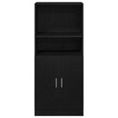 vidaXL fekete szerelt fa konyhaszekrény 57 x 41,5 x 131,5 cm