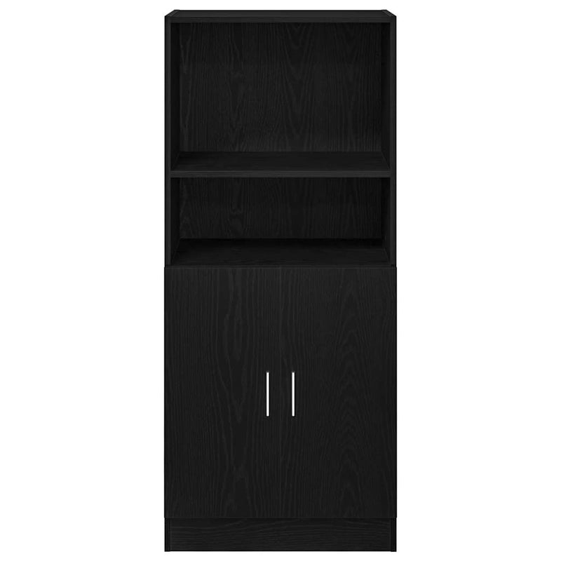 vidaXL fekete szerelt fa konyhaszekrény 57 x 41,5 x 131,5 cm