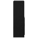 vidaXL fekete szerelt fa konyhaszekrény 57 x 41,5 x 131,5 cm