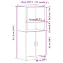 vidaXL fekete szerelt fa konyhaszekrény 57 x 41,5 x 131,5 cm