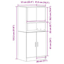 vidaXL antik fa színű szerelt fa konyhaszekrény 57x41,5x131,5 cm
