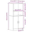 vidaXL antik fa színű szerelt fa konyhaszekrény 57x41,5x131,5 cm