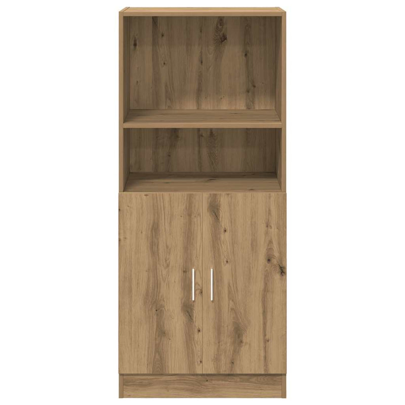 vidaXL kézműves tölgyszínű szerelt fa konyhaszekrény 57x41,5x131,5 cm