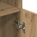 vidaXL kézműves tölgyszínű szerelt fa konyhaszekrény 57x41,5x131,5 cm