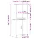 vidaXL kézműves tölgyszínű szerelt fa konyhaszekrény 57x41,5x131,5 cm