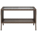 vidaXL 2 személyes barna polyrattan kerti kanapé asztallal&párnával