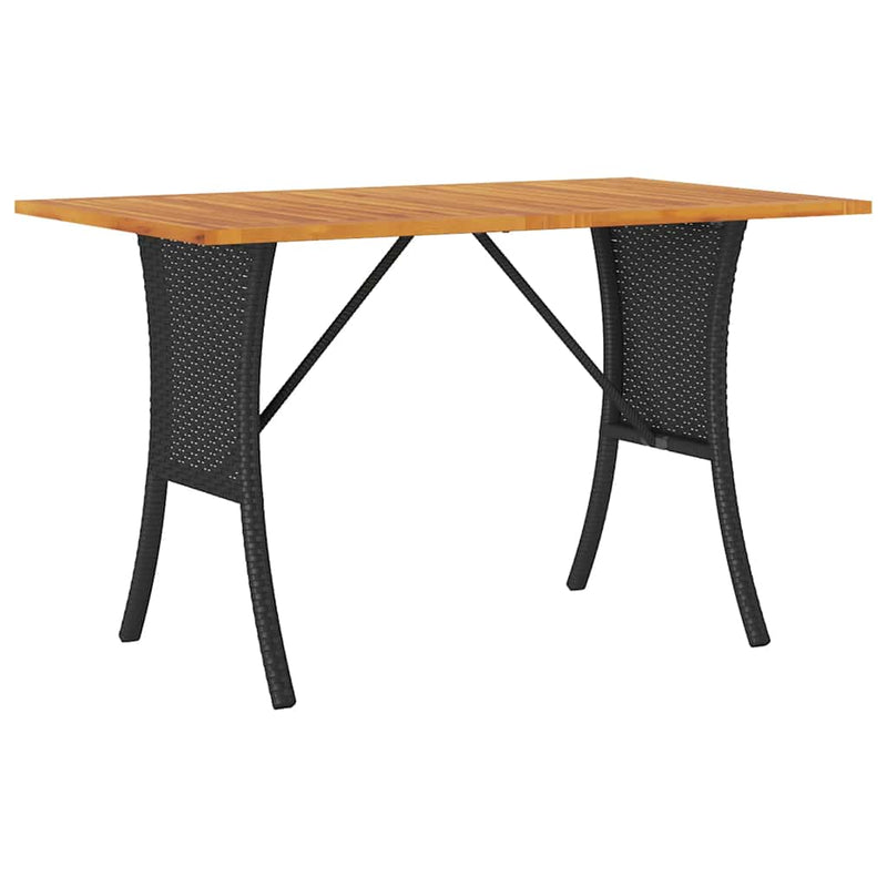 vidaXL 3 személyes fekete polyrattan kerti kanapé asztallal&párnával