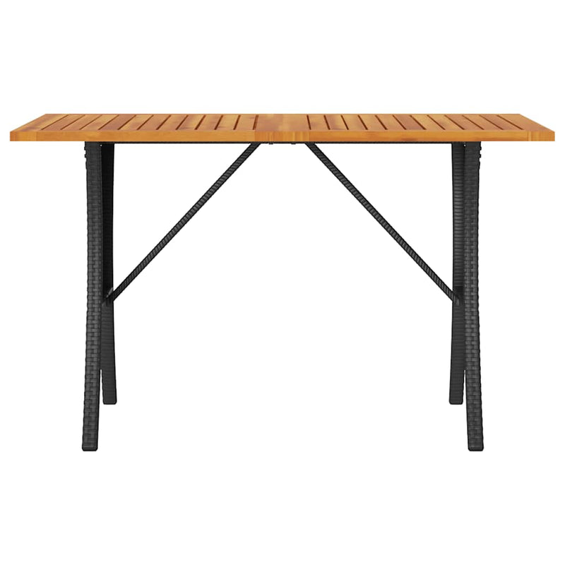 vidaXL 3 személyes fekete polyrattan kerti kanapé asztallal&párnával