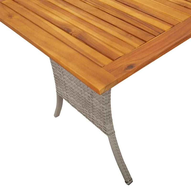 vidaXL 3 személyes szürke polyrattan kerti kanapé asztallal&párnával