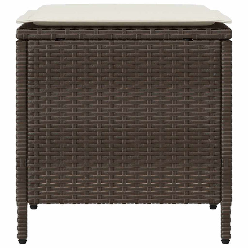 vidaXL 4 részes barna polyrattan kerti ülőgarnitúra párnákkal