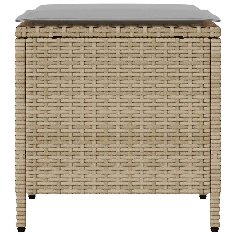 vidaXL 4 részes bézs polyrattan kerti ülőgarnitúra párnákkal