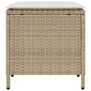 vidaXL 4 részes bézs polyrattan kerti ülőgarnitúra párnákkal