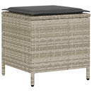 vidaXL 4 részes világosszürke polyrattan kerti ülőgarnitúra párnákkal