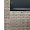 vidaXL 4 részes világosszürke polyrattan kerti ülőgarnitúra párnákkal