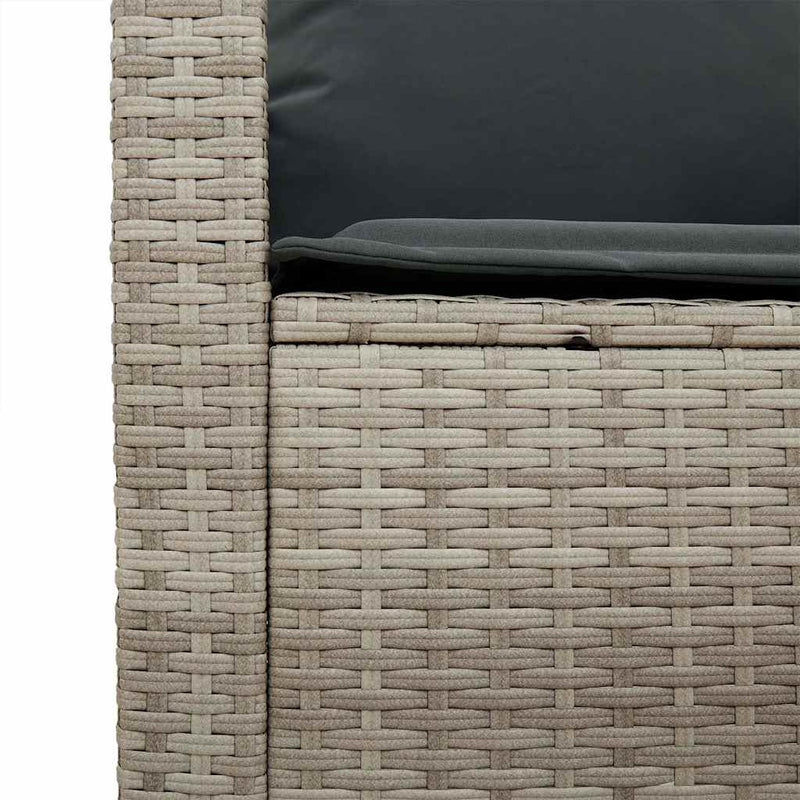 vidaXL 4 részes világosszürke polyrattan kerti ülőgarnitúra párnákkal