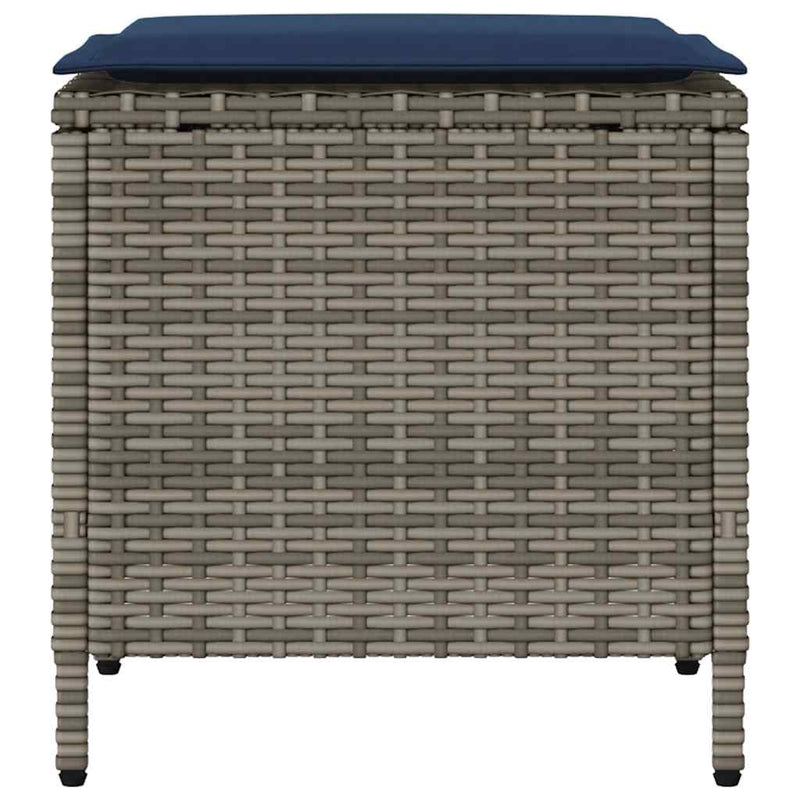 vidaXL 4 részes szürke polyrattan kerti ülőgarnitúra párnákkal