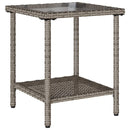 vidaXL L-alakú szürke polyrattan kerti kanapé asztallal és párnával