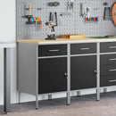 vidaXL Munkaszekrény fiókkal 2 pcs Fekete és Szürke 100 x 55 x 85 cm