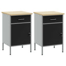 vidaXL Munkaszekrény fiókkal 2 pcs Fekete és Szürke 100 x 55 x 85 cm