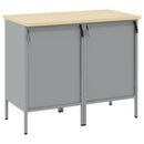 vidaXL Munkaszekrény fiókkal 2 pcs Piros és Szürke 100 x 55 x 85 cm
