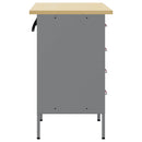 vidaXL Munkaszekrény fiókkal 2 pcs Piros és Szürke 100 x 55 x 85 cm