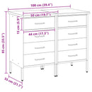 vidaXL Munkaszekrény fiókkal 2 pcs Piros és Szürke 100 x 55 x 85 cm