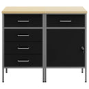 vidaXL Munkaszekrény fiókkal 2 pcs Fekete és Szürke 100 x 55 x 85 cm