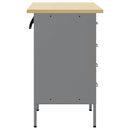vidaXL Munkaszekrény fiókkal 2 pcs Fekete és Szürke 100 x 55 x 85 cm