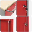 vidaXL Munkaszekrény fiókkal 2 pcs Piros és Szürke 100 x 55 x 85 cm