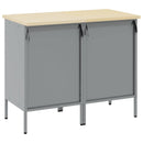 vidaXL Munkaszekrény fiókkal 2 pcs Piros és Szürke 100 x 55 x 85 cm