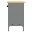 vidaXL Munkaszekrény fiókkal 2 pcs Piros és Szürke 100 x 55 x 85 cm