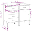 vidaXL Munkaszekrény fiókkal 2 pcs Piros és Szürke 100 x 55 x 85 cm