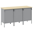 vidaXL Munkaszekrény fiókkal 3 db Piros és Szürke 150 x 55 x 85 cm