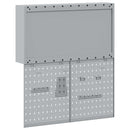 vidaXL Szerszámszekrény és pegboard szett polcokkal 3 pcs Fekete